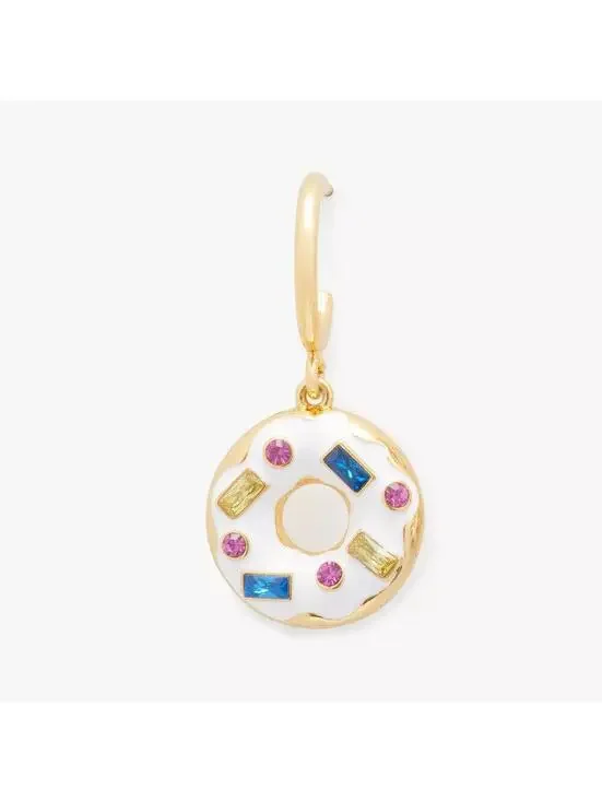 Kate Spade Coffee Break Donut Huggie Earrings - Picture 5 of 6